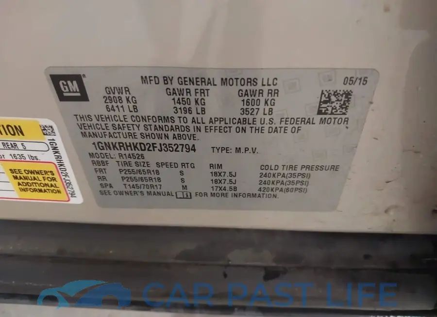 1GNKRHKD2FJ352794# 9