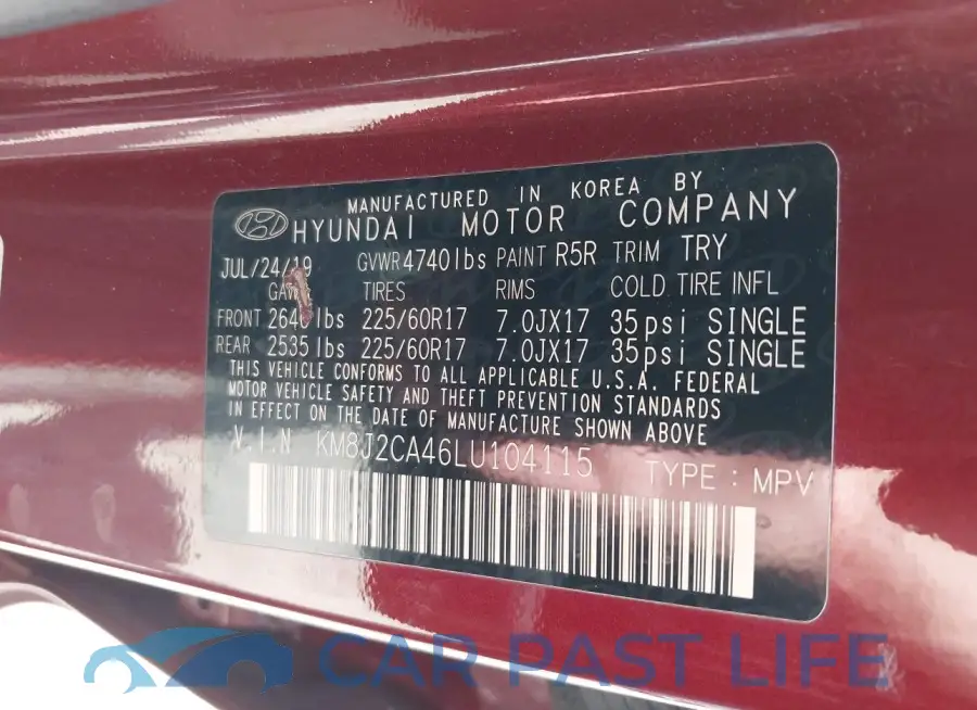 KM8J2CA46LU104115# 9