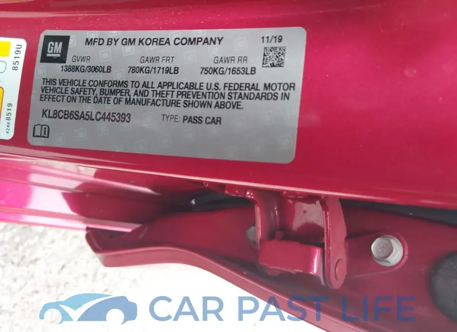 KL8CB6SA5LC445393# 9