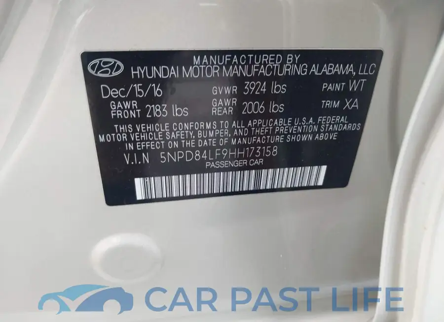 5NPD84LF9HH173158# 9