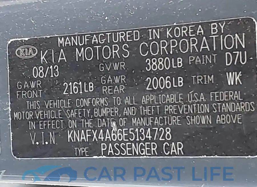 KNAFX4A66E5134728# 9