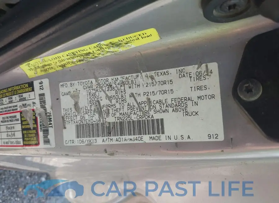 5TFTX4CN7EX045877# 9