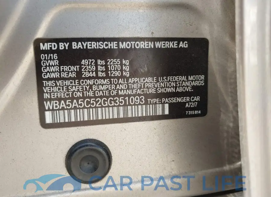 WBA5A5C52GG351093# 9