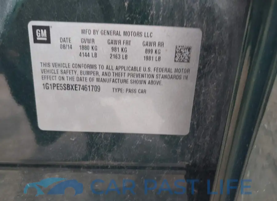 1G1PE5SBXE7461709# 9