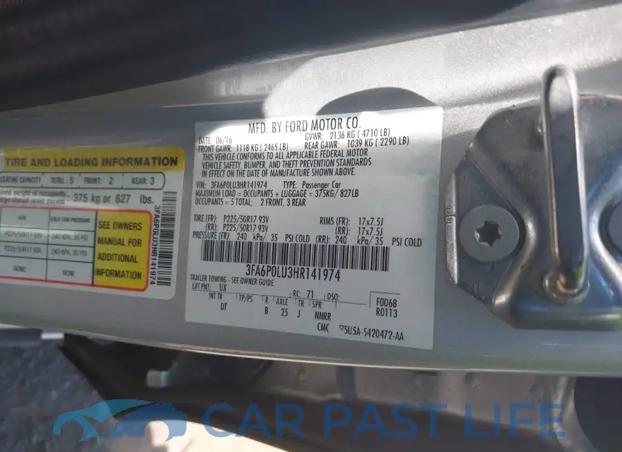 3FA6P0LU3HR141974# 9