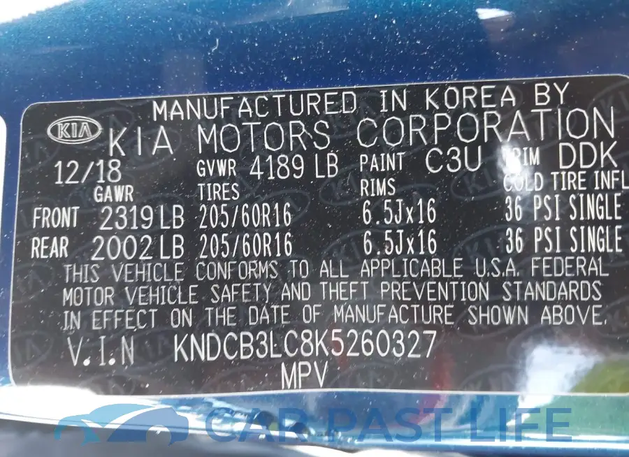 KNDCB3LC8K5260327# 9