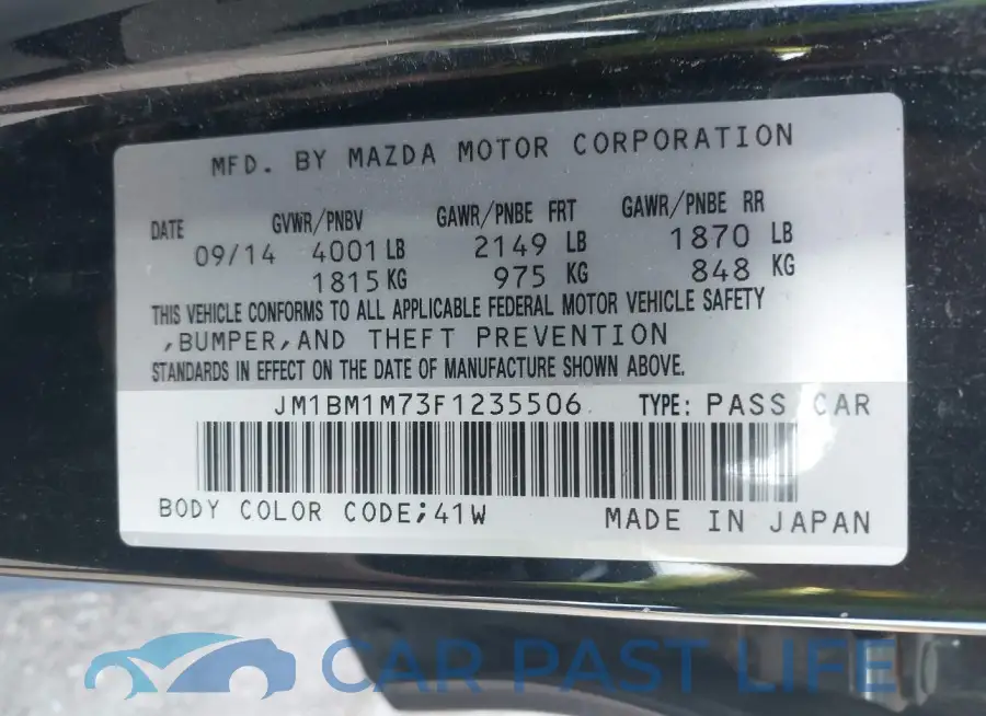 JM1BM1M73F1235506# 9