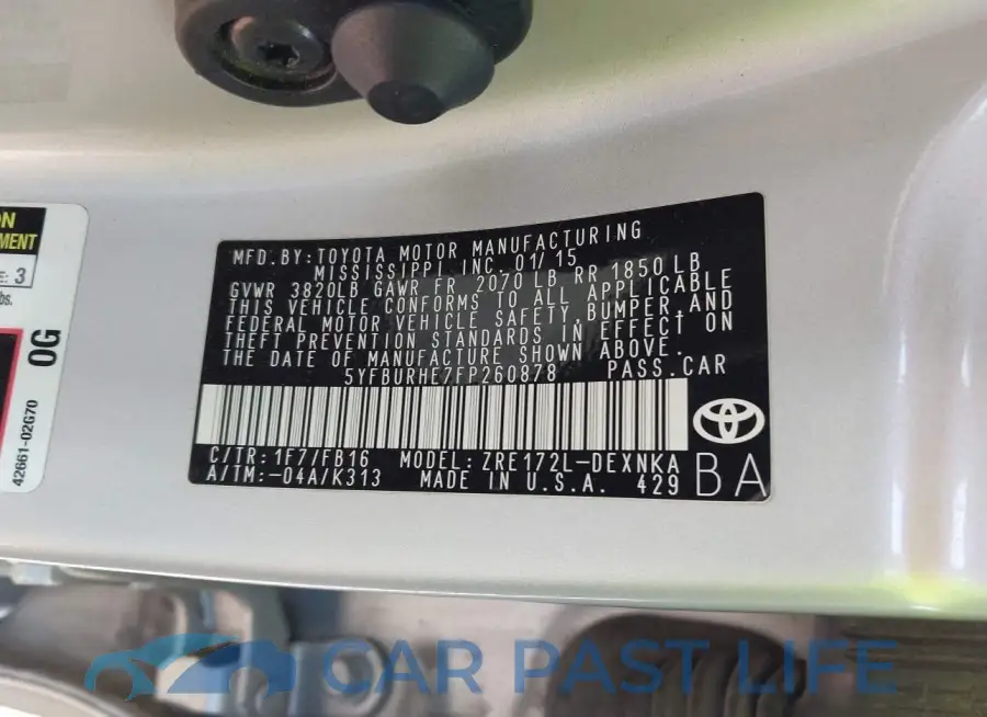 5YFBURHE7FP260878# 8