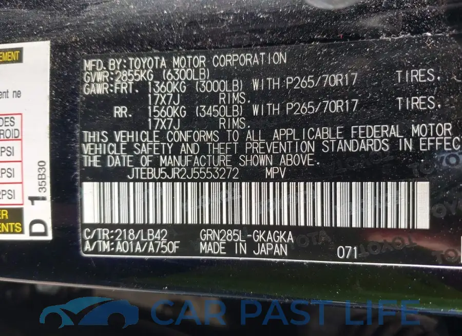 JTEBU5JR2J5553272# 9
