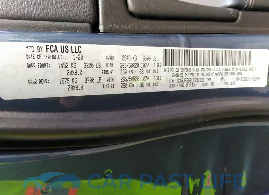 1C4RJFBG2LC296336# 9