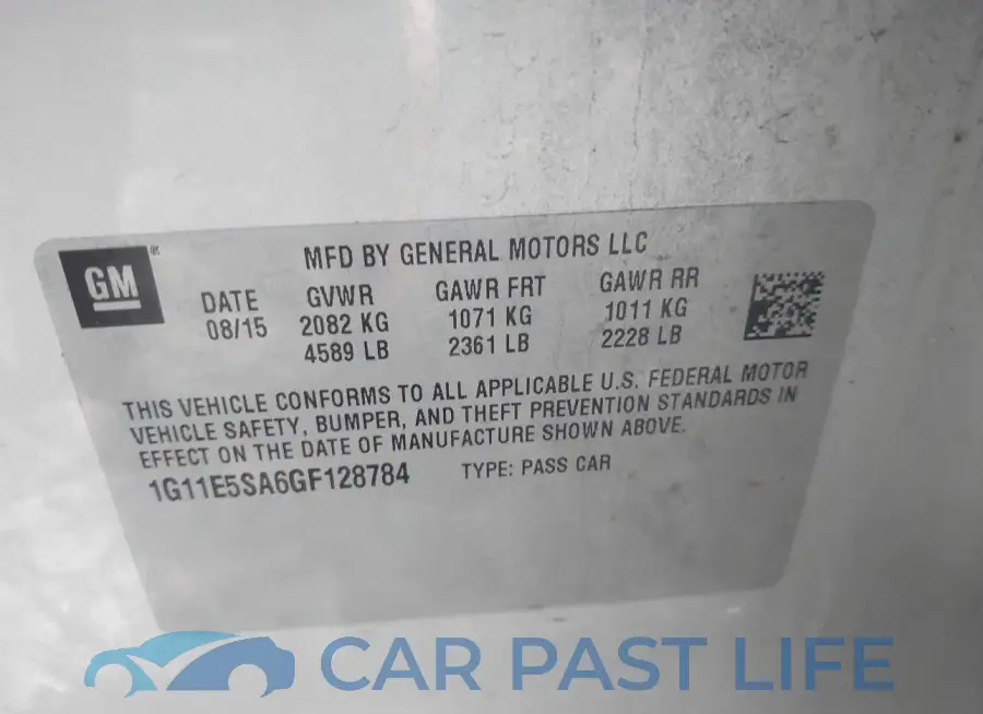 1G11E5SA6GF128784# 9