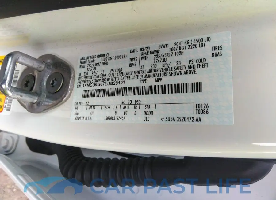 1FMCU9G67LUB28101# 9