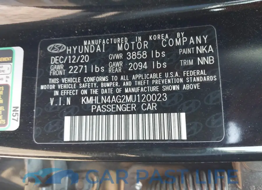 KMHLN4AG2MU120023# 9