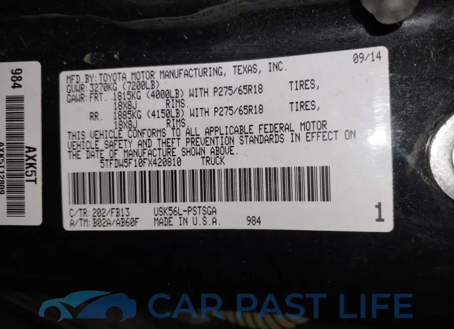 5TFDW5F10FX420810# 9