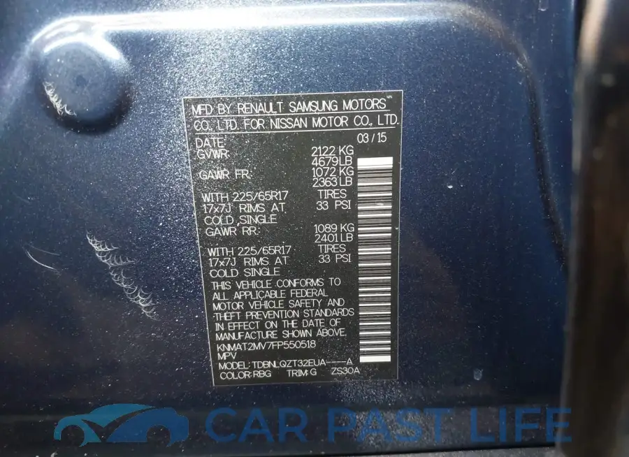 KNMAT2MV7FP550518# 9