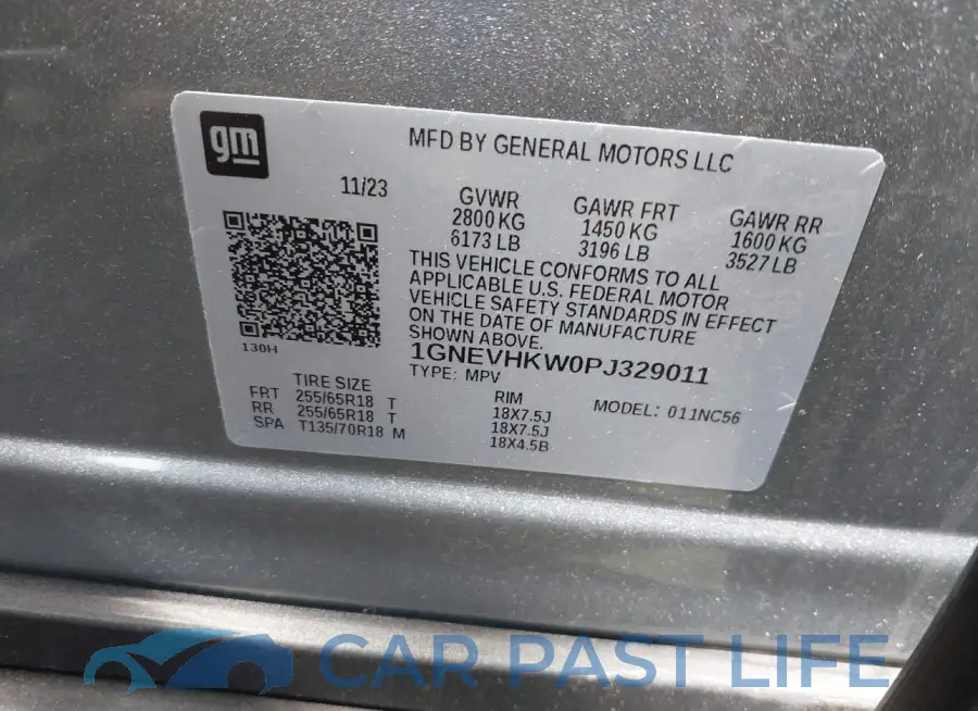 1GNEVHKW0PJ329011# 9
