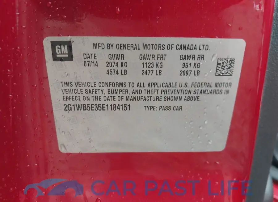 2G1WB5E35E1184151# 9