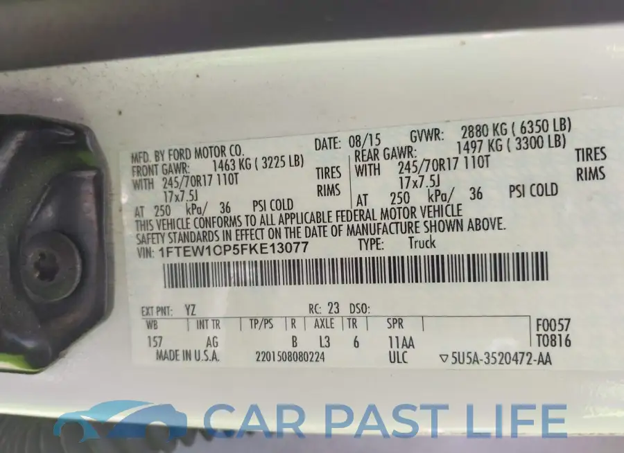 1FTEW1CP5FKE13077# 9