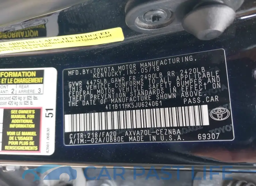 4T1B11HK5JU624061# 9