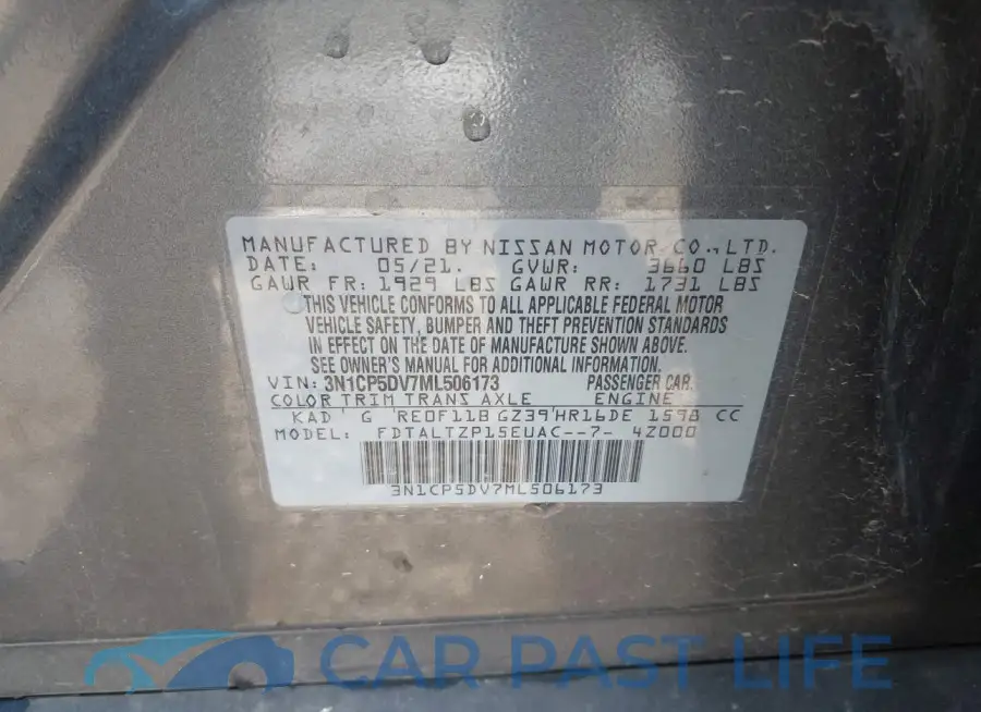 3N1CP5DV7ML506173# 9