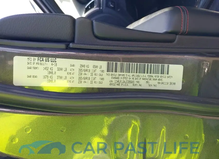 1C4RJFLG4JC335603# 9