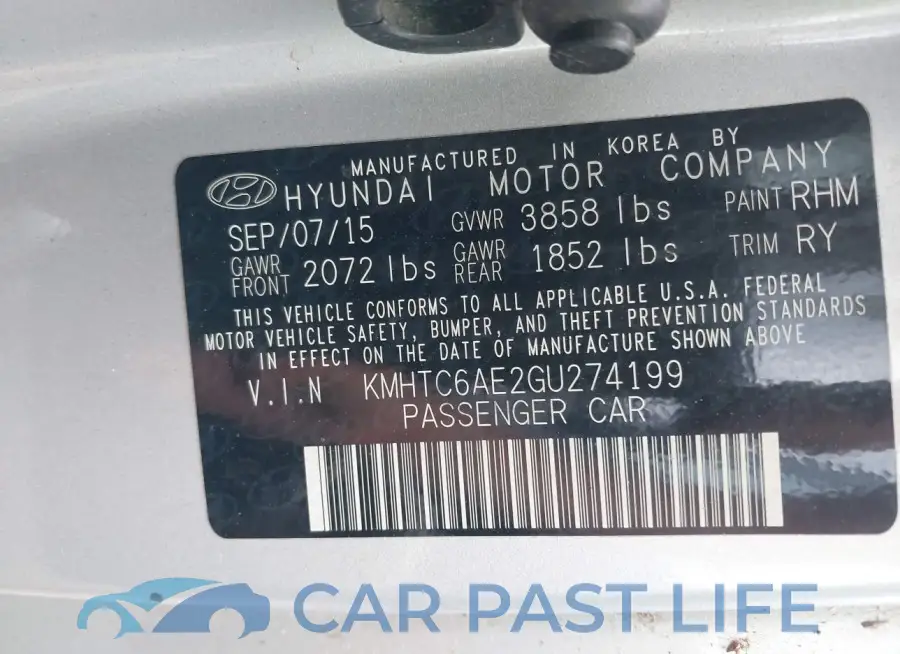 KMHTC6AE2GU274199# 9