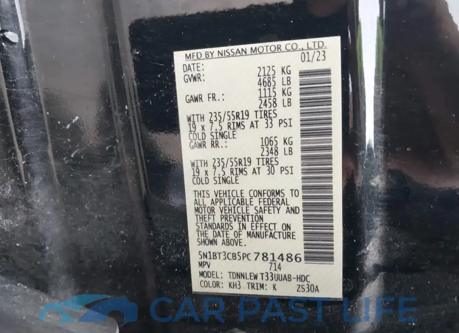 5N1BT3CB5PC781486# 9