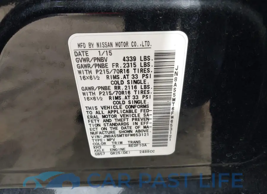 JN8AS5MT6FW653121# 9