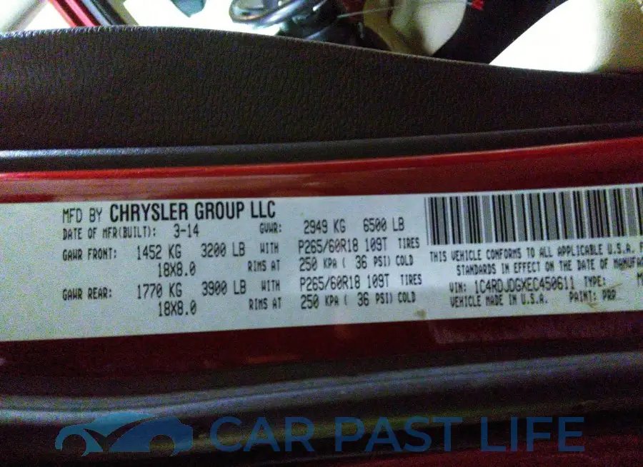 1C4RDJDGXEC450611# 9
