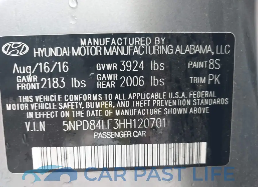 5NPD84LF3HH120701# 9