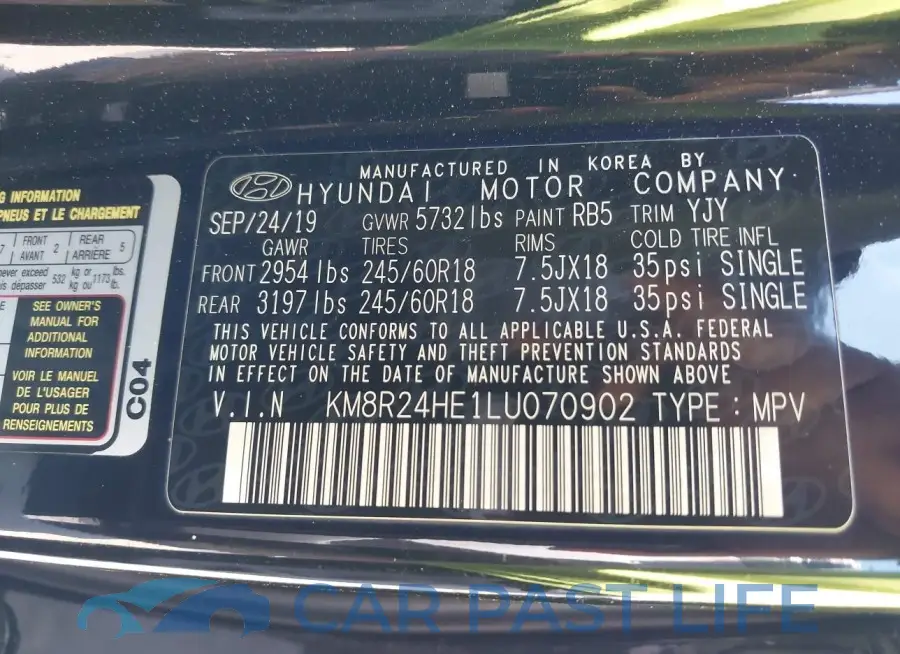 KM8R24HE1LU070902# 9