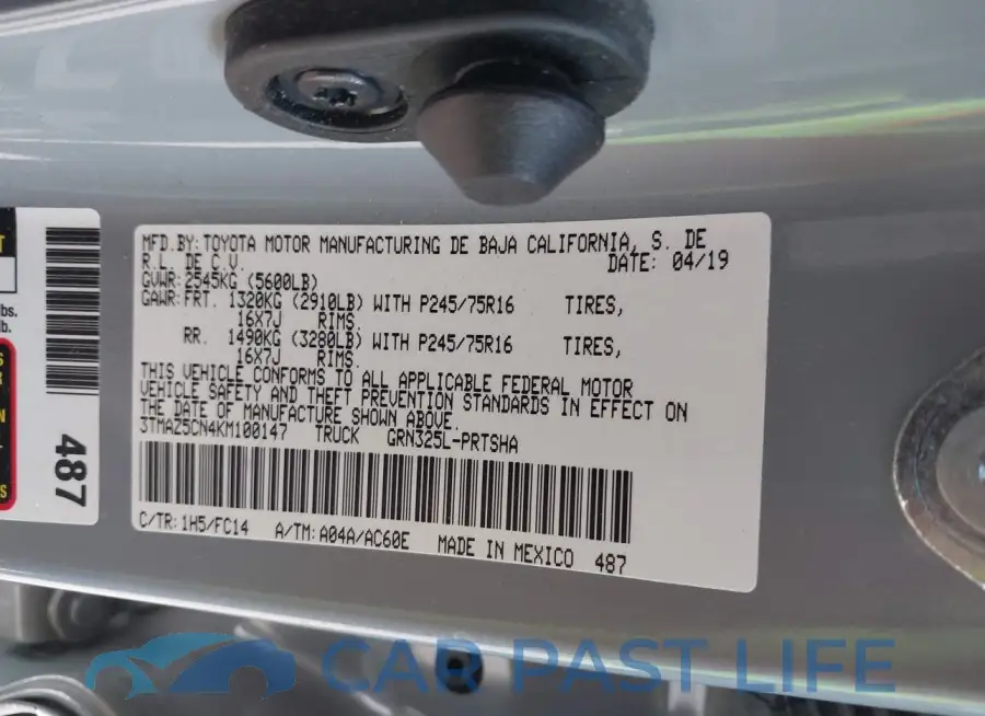 3TMAZ5CN4KM100147# 9