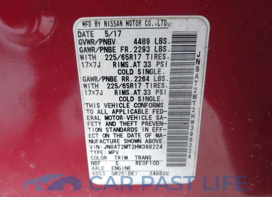 JN8AT2MT2HW398224# 9
