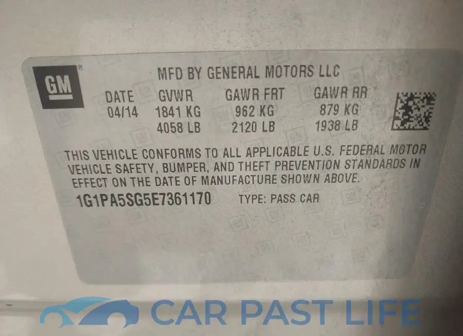 1G1PA5SG5E7361170# 9