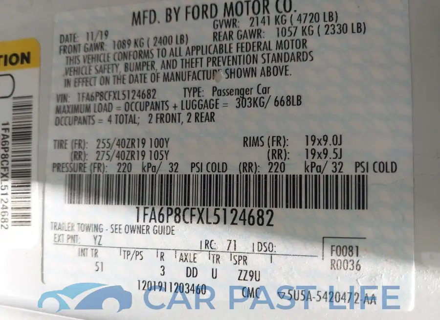 1FA6P8CFXL5124682# 9