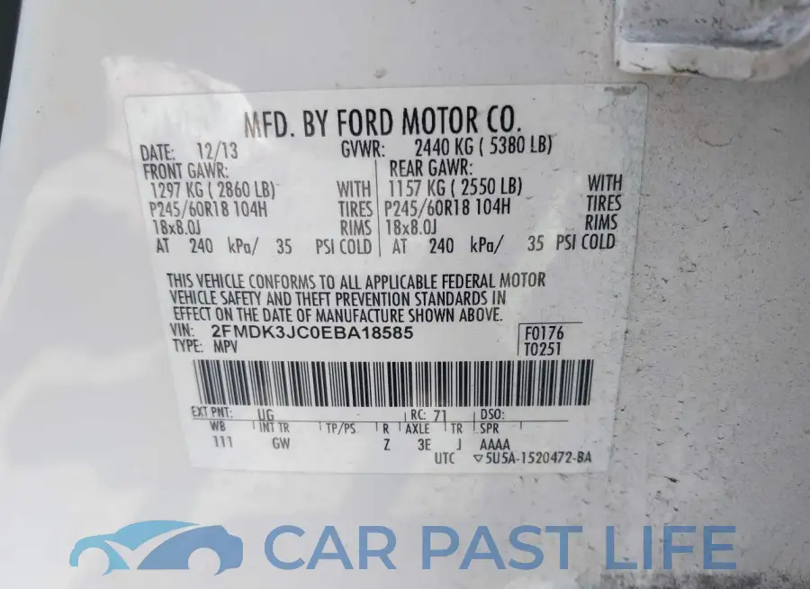 2FMDK3JC0EBA18585# 9