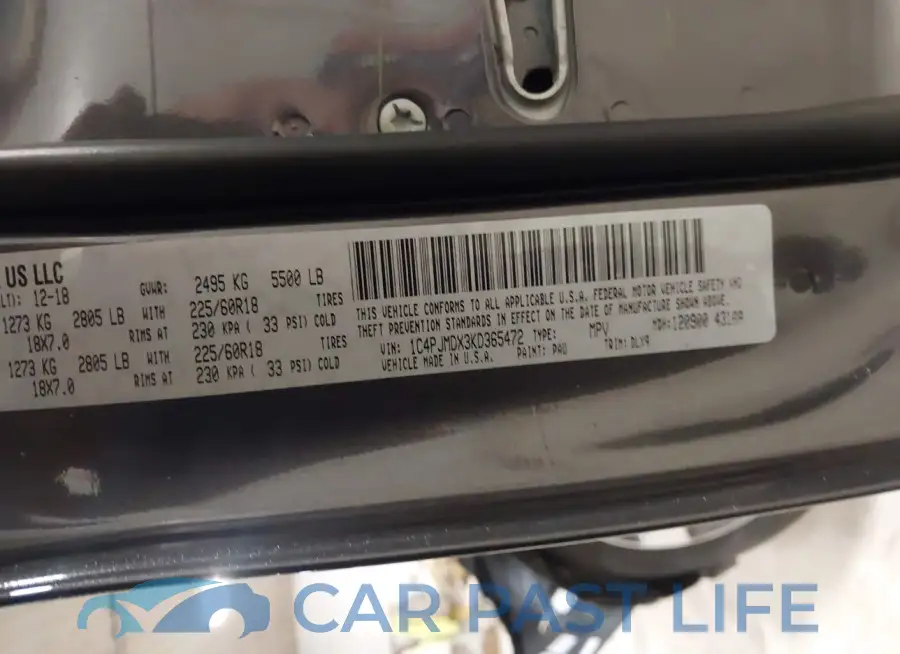 1C4PJMDX3KD365472# 9
