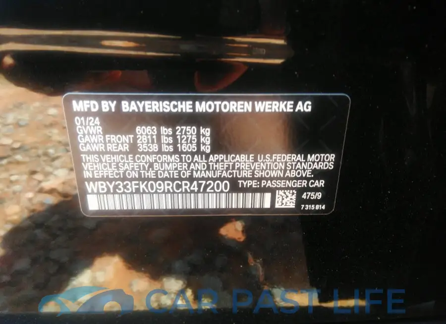 WBY33FK09RCR47200# 9