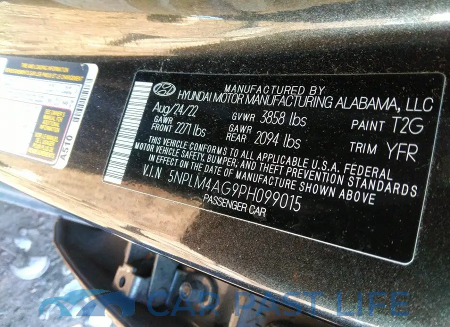 5NPLM4AG9PH099015# 9