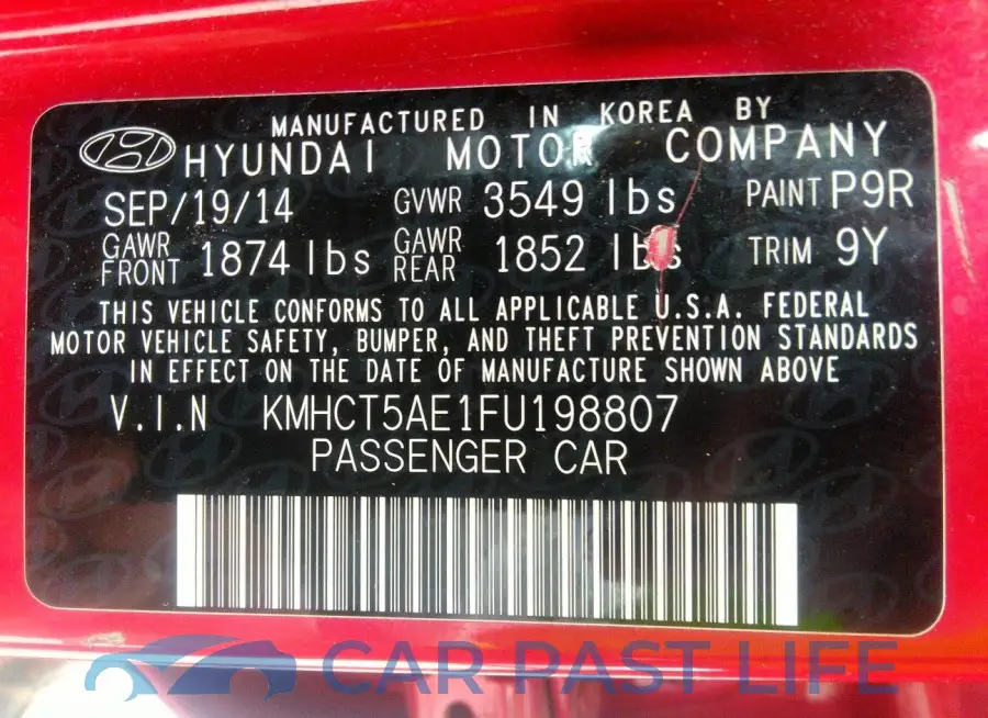 KMHCT5AE1FU198807# 9