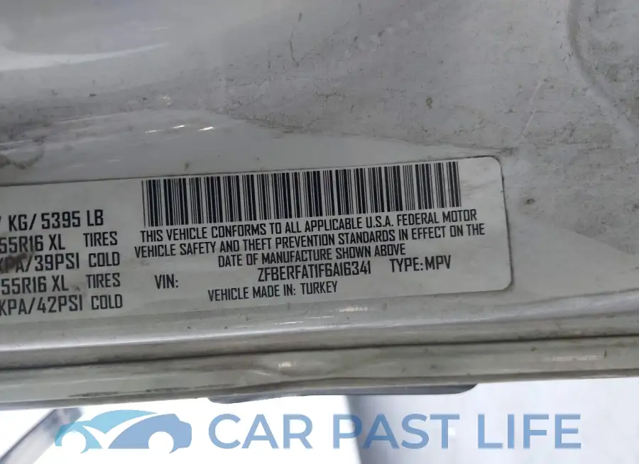 ZFBERFAT1F6A16341# 9