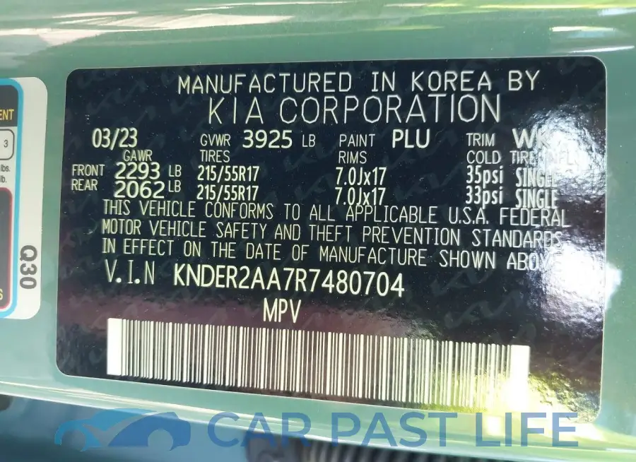 KNDER2AA7R7480704# 9