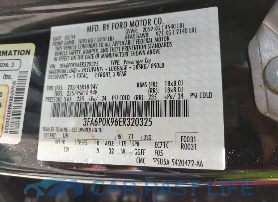 3FA6P0K96ER320325# 9