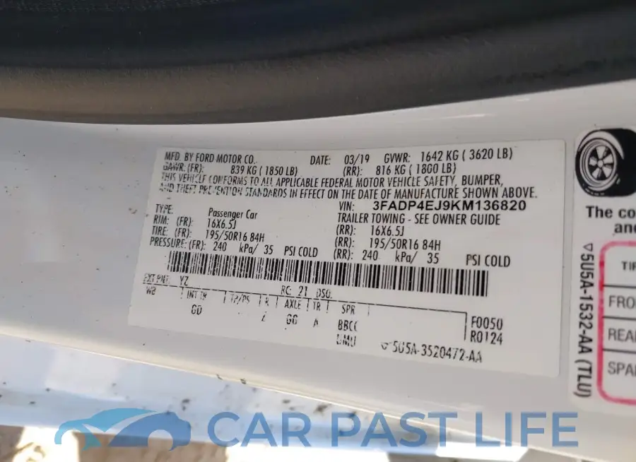 3FADP4EJ9KM136820# 9