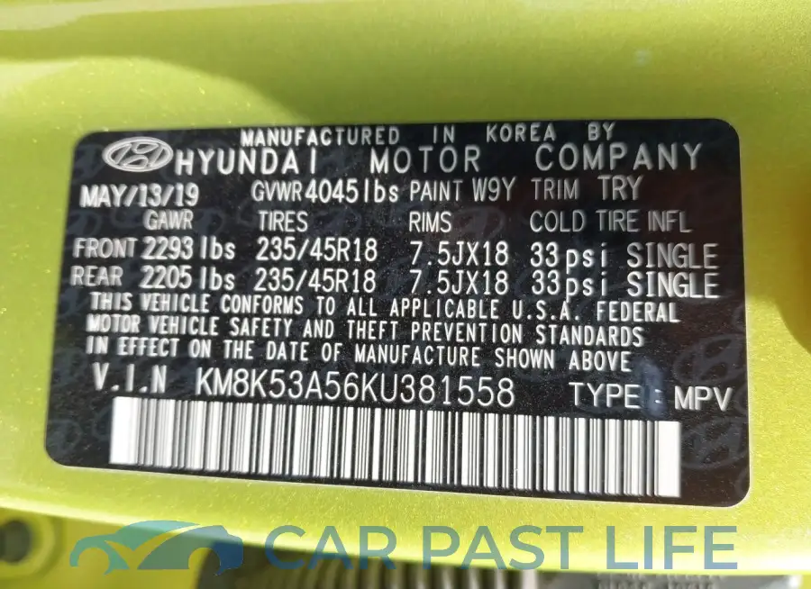 KM8K53A56KU381558# 9