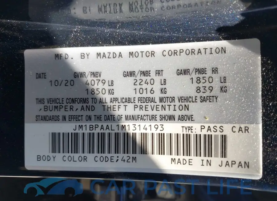 JM1BPAAL1M1314193# 9