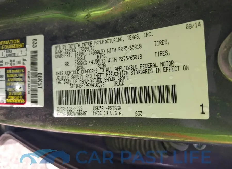 5TFDW5F19EX410579# 9