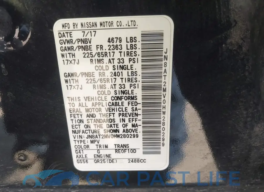 JN8AT2MV0HW280299# 9