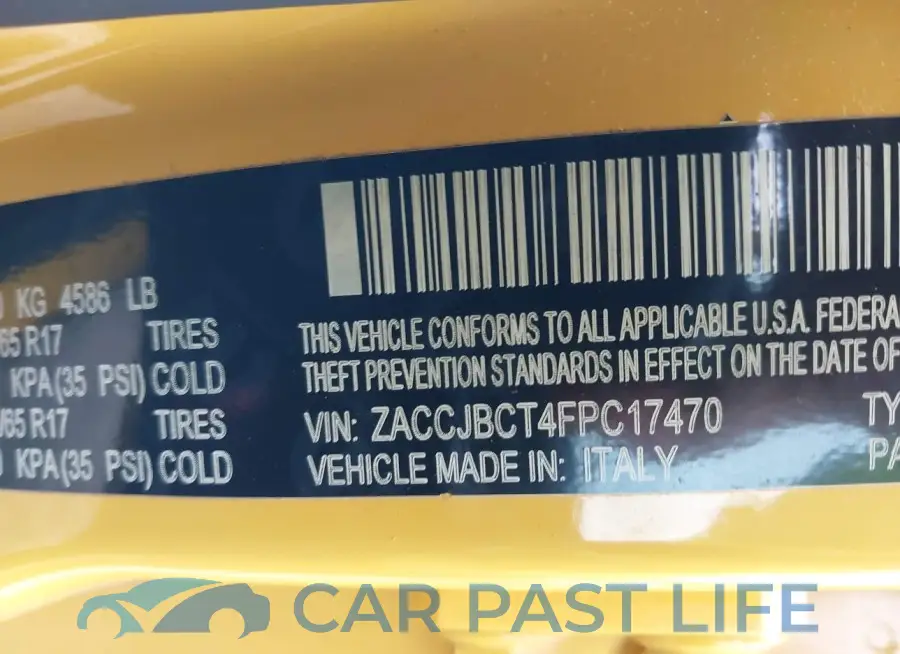 ZACCJBCT4FPC17470# 9