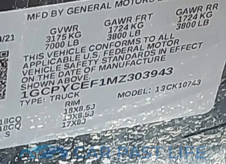 1GCPYCEF1MZ303943# 9